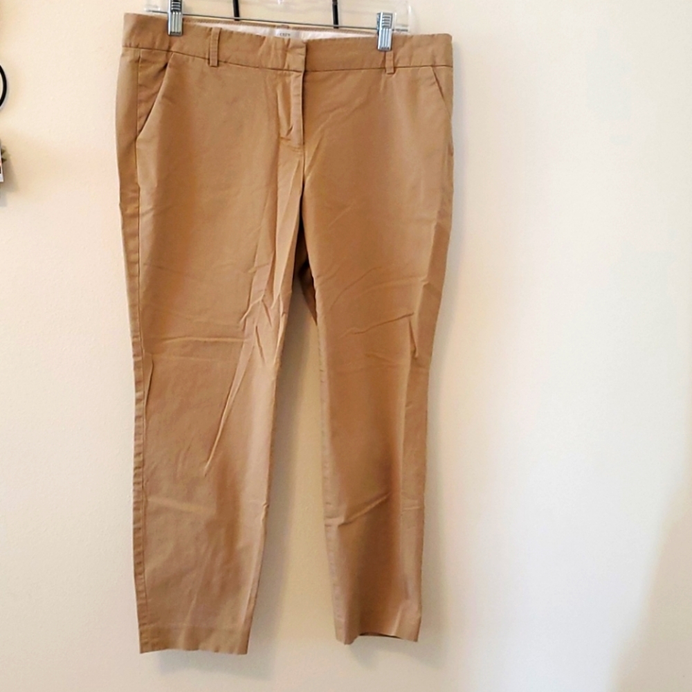 J. Crew Cafe Capri Pants in Khaki Size 10